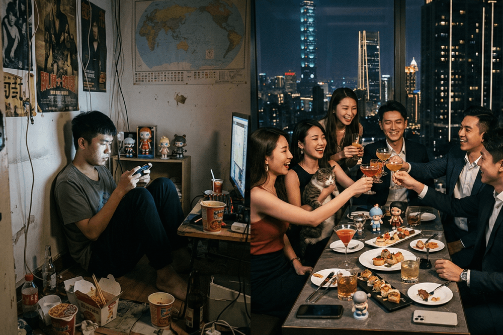 拒背30年房貸！年輕人投資自我換當下快樂，不買房買情緒價值。／照片來源：AI 生成示意圖