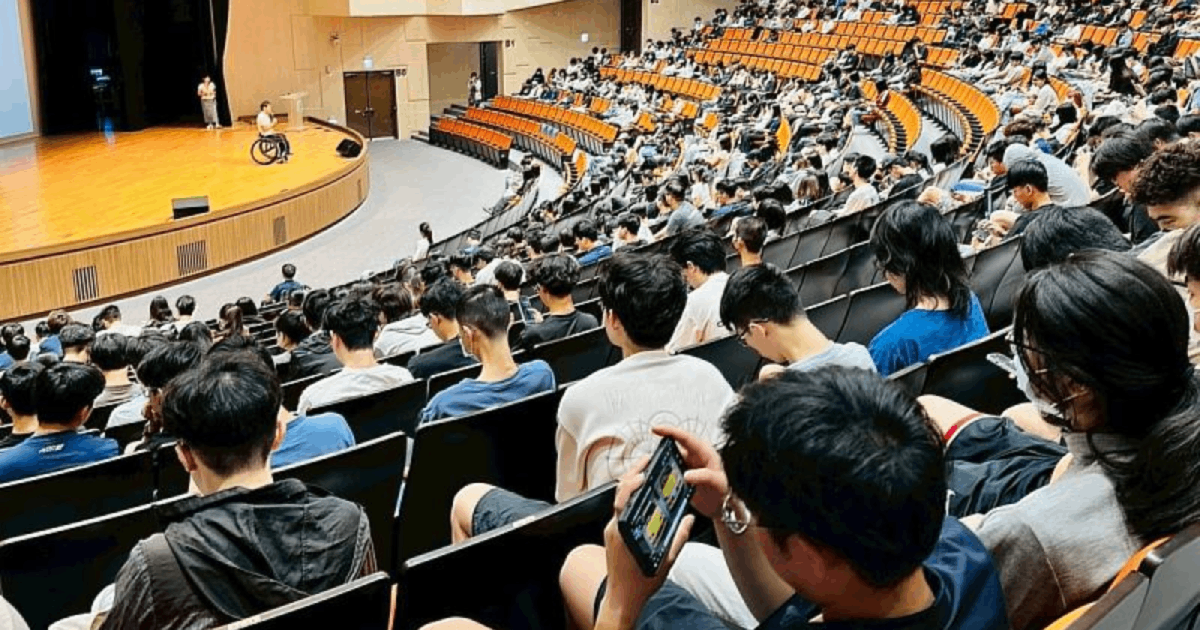 圖說／雲科大全校性特殊教育宣導講座活動結合二年級週會辦理。照片來源：國立雲林科技大學
